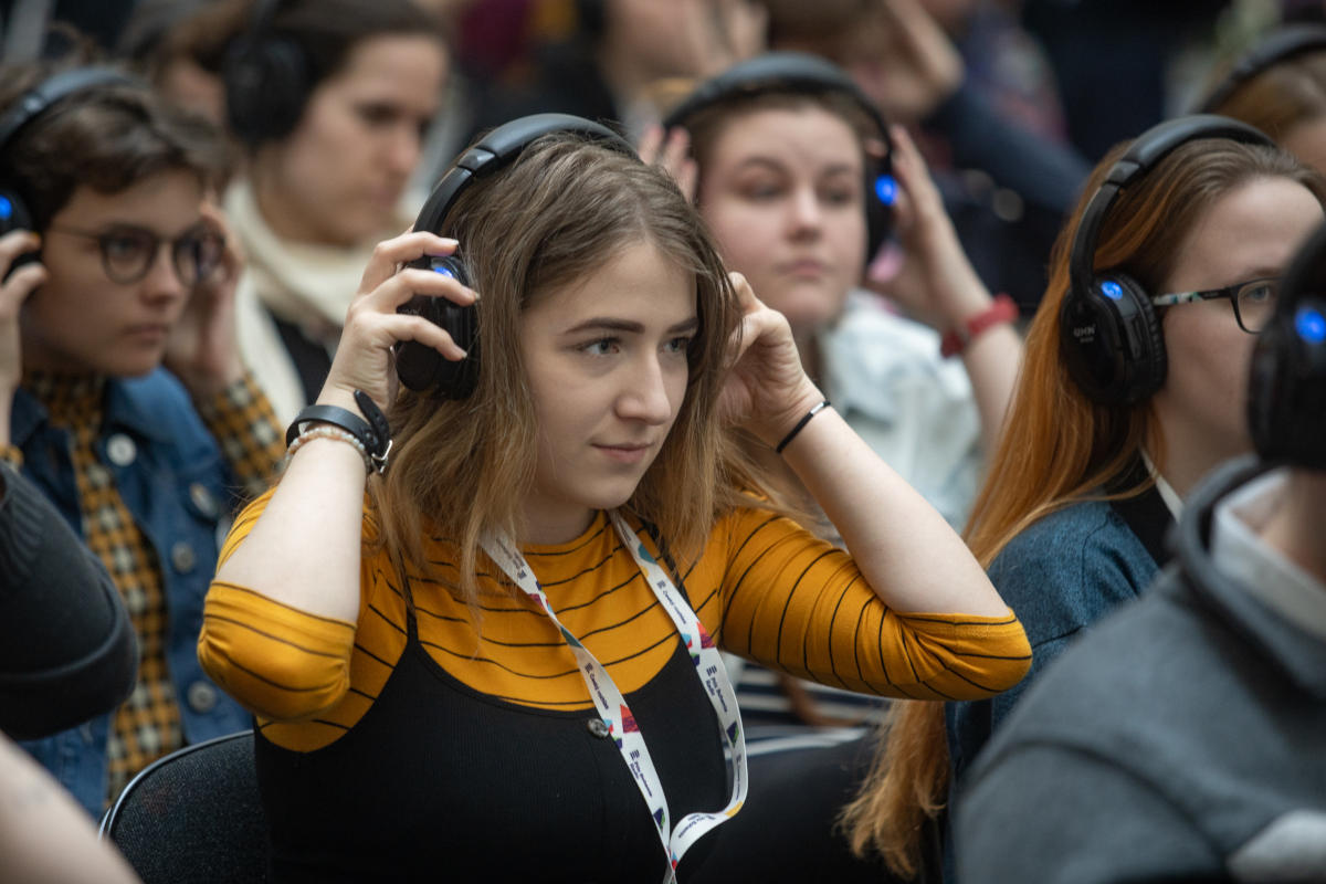 Poslech <b>Matematiky zločinu</b> spojený s debatou s autorkami. Foto Jiří Šeda