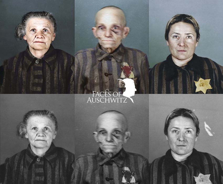 Z projektu brazilské umělkyně Moriny Amaralové Faces of Auschwitz. Foto Facesofauschwitz.com