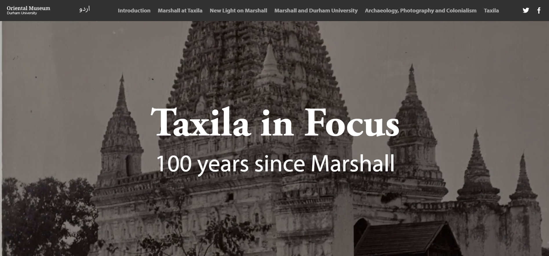 Online výstava Taxila in Focus - projekt Durhamské univerzity, která je jednou z vůdčích institucí v oblasti digitální muzeologie. 