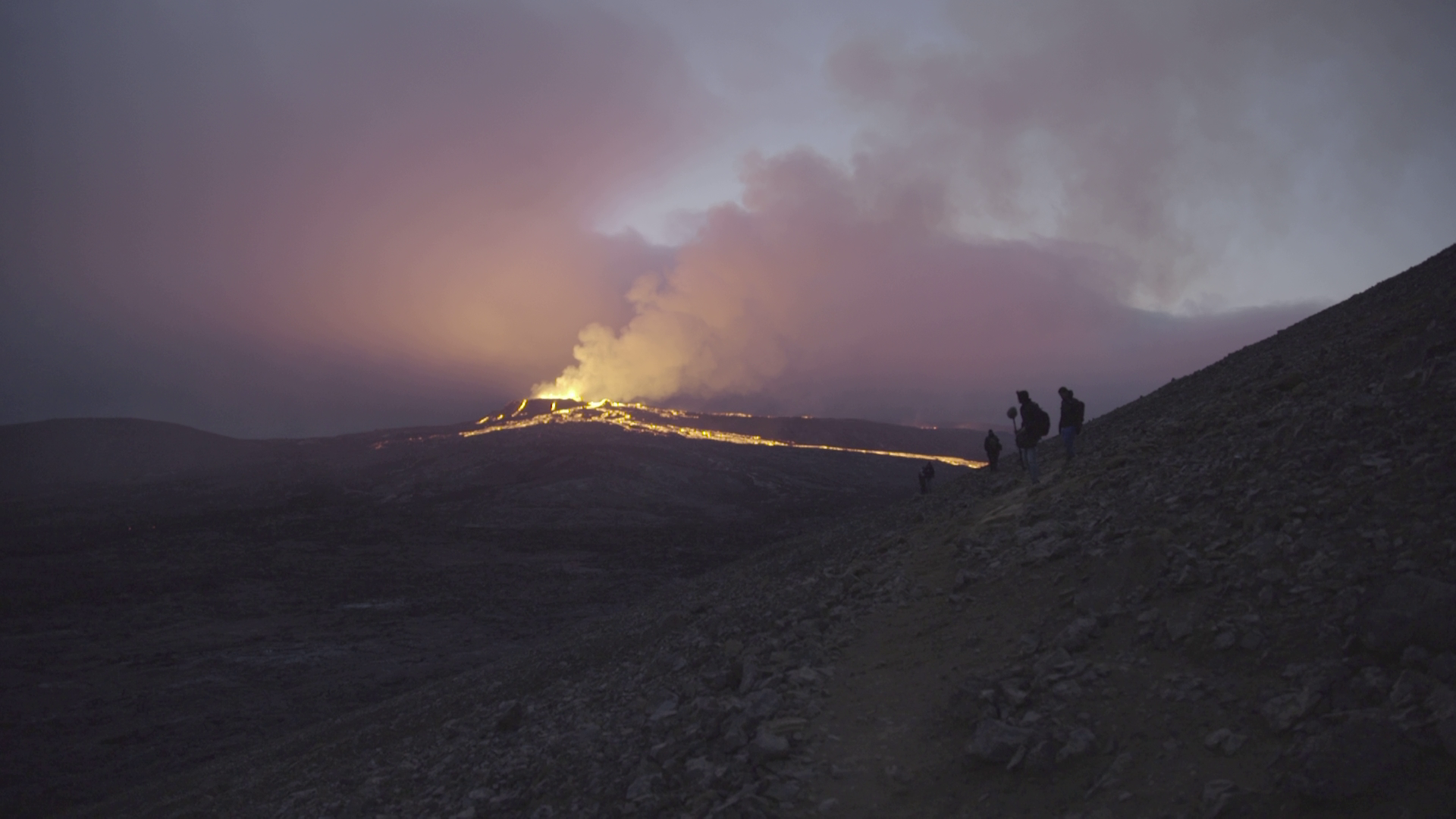 Sopka Fagradalsfjall. Z filmu <b><i>Neviditelné krajiny</i></b>