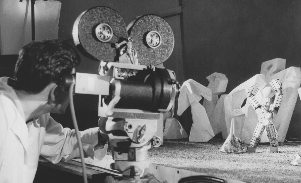 Snímání loutky s prostředím, autor neznámý, 60. léta. Archiv ateliéru