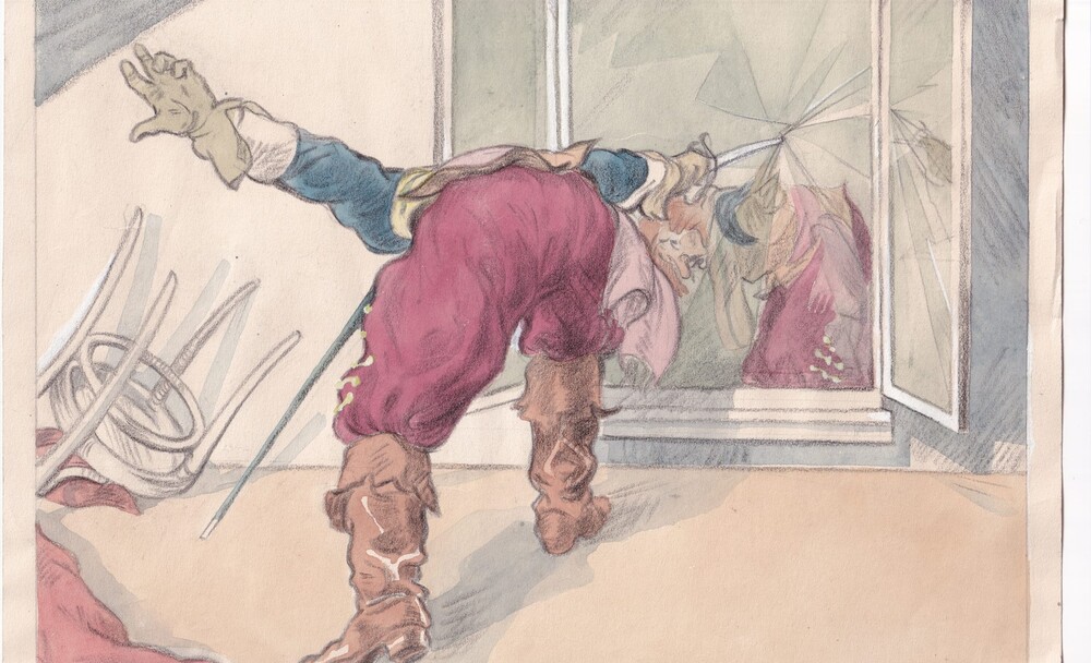 Jaroslava Nesvadbová, série Cyrano z Bergeracu, kolem 1955. Archiv Jaroslavy Nesvadbové