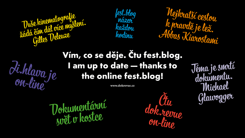 Festivalový blog a festivalové minuty